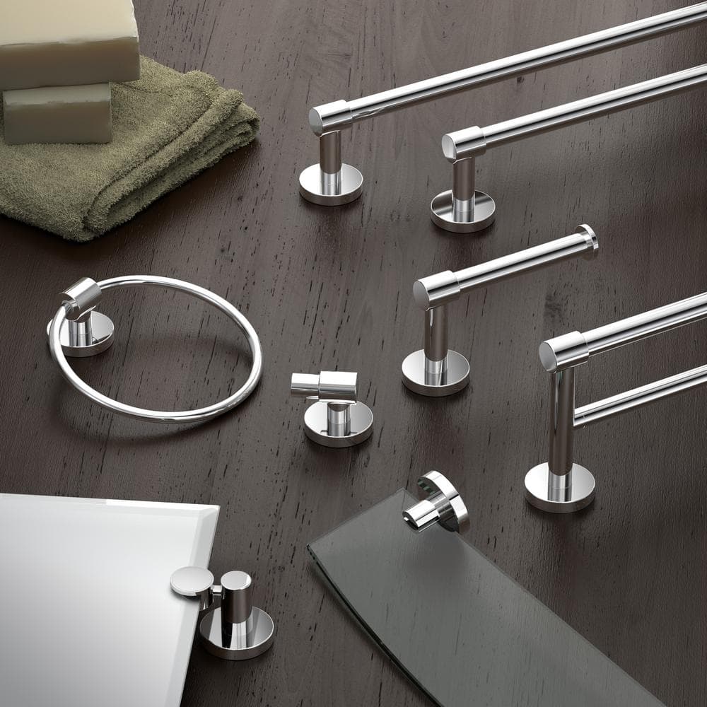 Chrome 26-Inch Wall Mounted Double Towel Bar