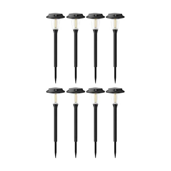 8 Pack Brighter Solar Powered Landscape Path Lights, IP65 Waterproof Outdoor Solar Garden Lights