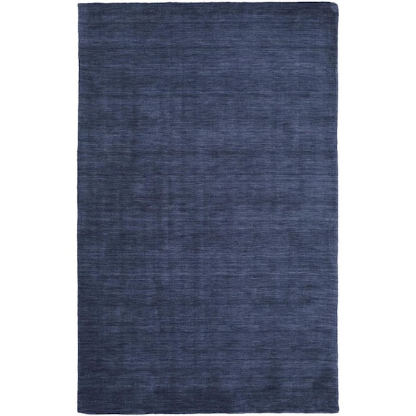 8 ft. x 11 ft. Blue Solid Color Area Rug
