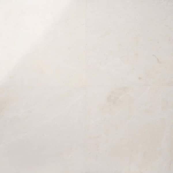 Vanilla Warm White 24 in. x 24 in. Polished Marble Floor and Wall Tile (15.98 Sq. Ft. / Case)