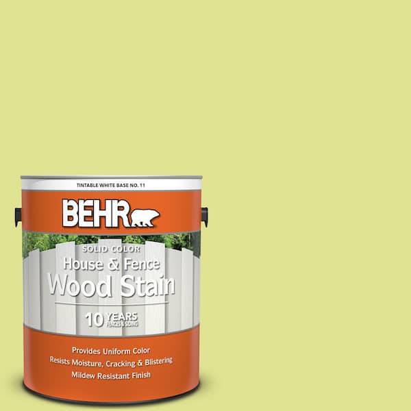 BEHR 1 gal. #410A-3 Honeydew Solid Color House and Fence Exterior Wood Stain