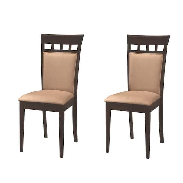 Coaster Gabriel Collection Cappuccino and Beige Side Chair (Set of 2)