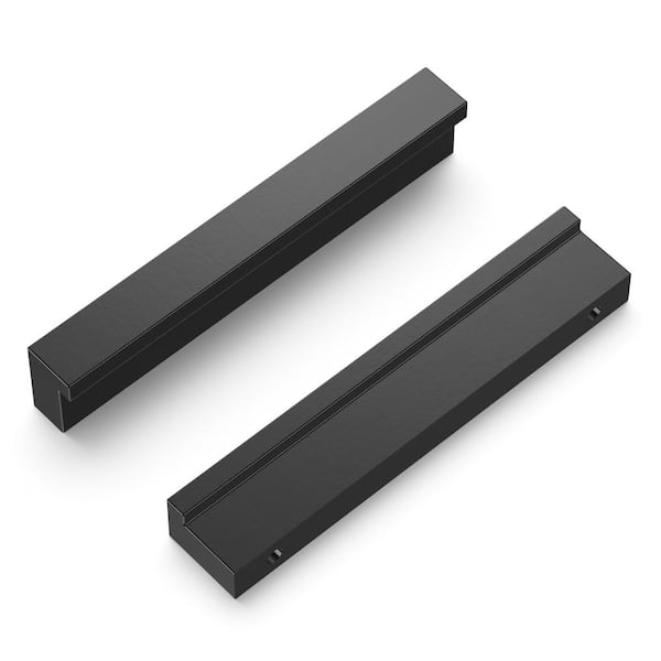 HICKORY HARDWARE Streamline 3 in. (76 mm) Flat Onyx Cabinet Pull (10-Pack)