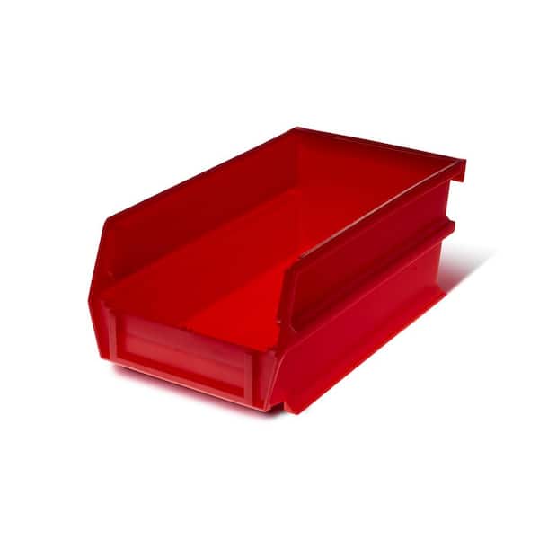 Triton Products LocBin 0.301-Gal. Stacking Hanging Interlocking Polypropylene Storage Bin in Red (24-Pack)