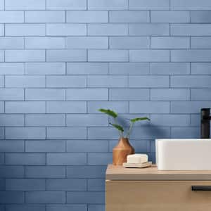Vibe Blue Moon 2.36 in. x 7.87 in. Matte Cement Subway Wall Tile (3.88 sq. ft./Case)