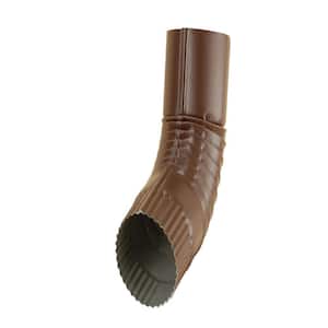 3 in. Royal Brown Aluminum Plain Round Downspout Elbow