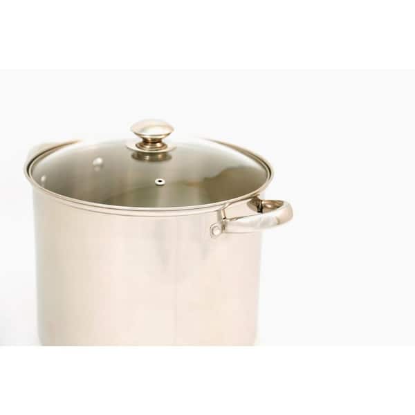 Gibson Home 12 qt. Steel Stock Pot with Lid