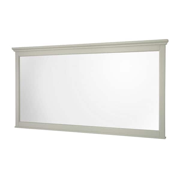 60 in. W x 31 in. H Framed Rectangular Bathroom Vanity Mirror in Grey 60 in. W x 31 in. H Framed Rectangular Bathroom Vanity Mirror in Grey