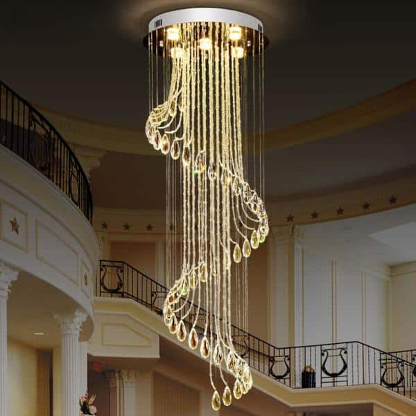 spiral 5 light chandelier