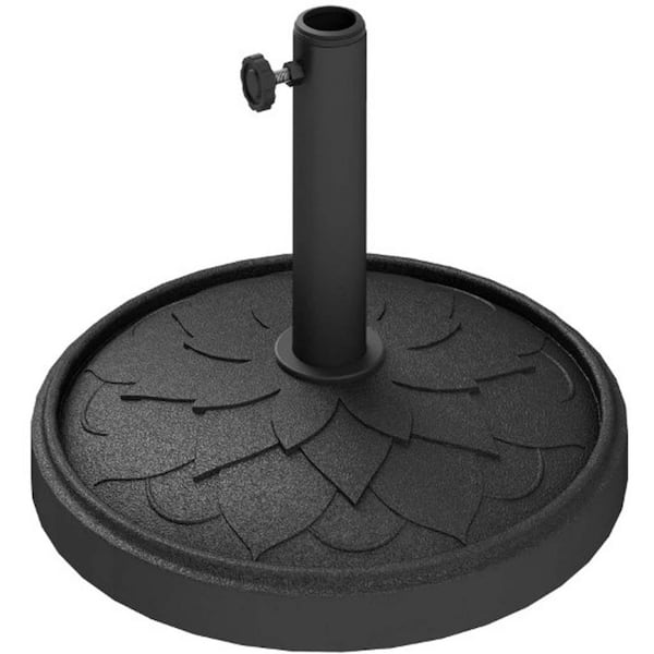 concrete patio umbrella base home depot 26 lbs. Outdoor Weighted Concrete Patio Umbrella Base in Black QXY-006