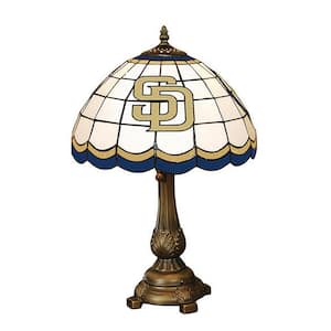 MLB 19.5 in. Antique Bronze Padres Tiffany Table Lamp