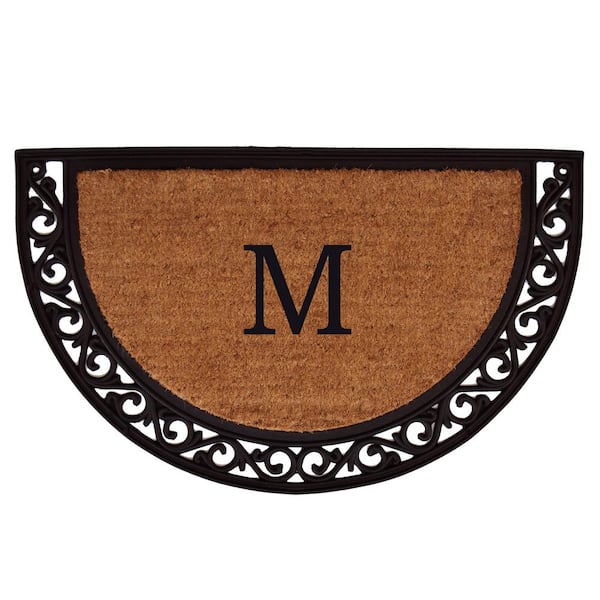 Calloway Mills Ornate Scroll 30 in. x 48 in. Coir Monogrammed Door Mat (Letter M)