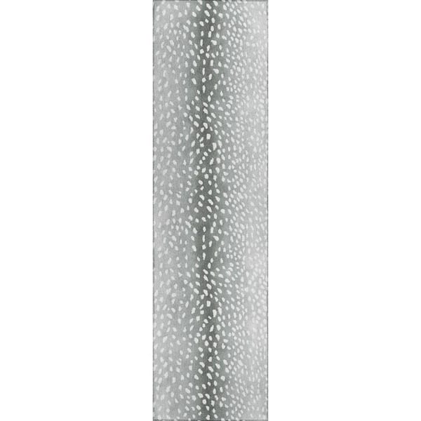 Safari Grey 2 ft. 3 in. x 7 ft. 6 in. Indoor/Outdoor Washable Indoor/Outdoor Washable Rug