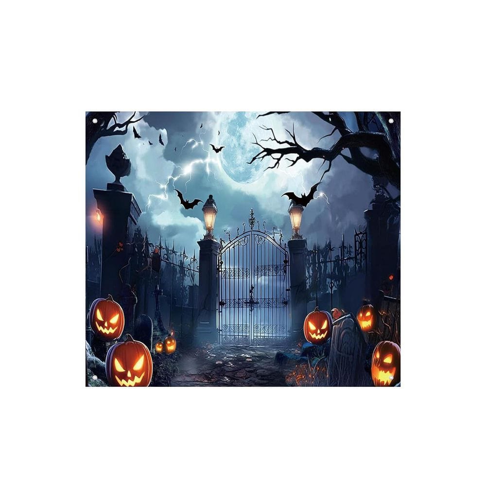 8 ft. x 7 ft. Halloween Garage Door Banner Large Hanging Backdrop Decorations for Holiday Halloween Car Decorations price history on PriceWatchPro
