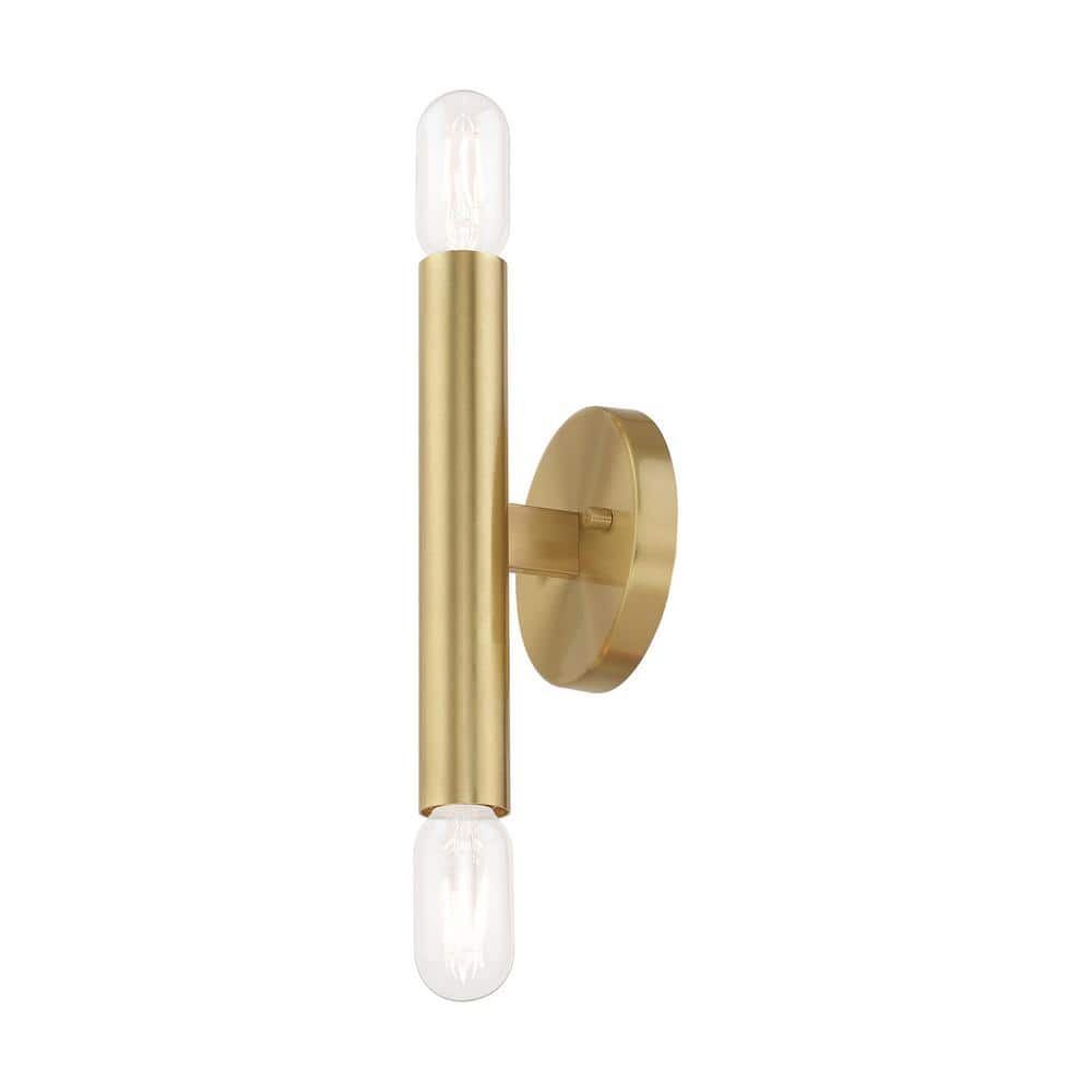 Copenhagen Mid-Century Modern 2-Light Brass Sconce