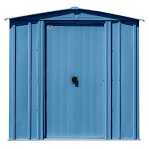6 ft. x 7 ft. Blue Metal Storage Shed With Gable Style Roof 39 Sq. Ft.