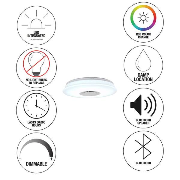 artika galaxy led ceiling light with bluetooth speaker