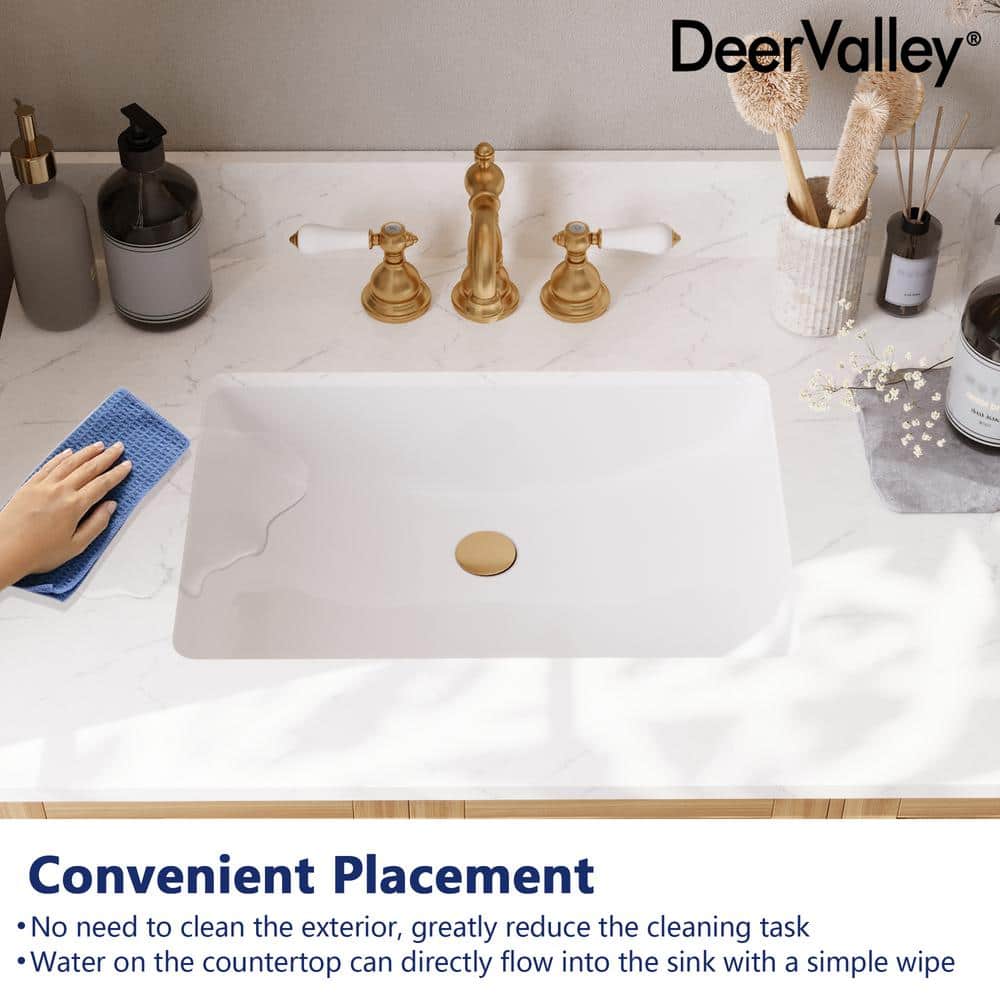 61" White Engineered Stone Double Vanity Top with Ceramic Sinks