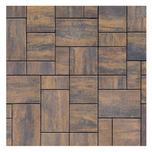 Reno 9.875 in. x 4.875 in. x 2.375 in. Rectangle Beechwood Facemix Concrete Paver 1-Piece Sample