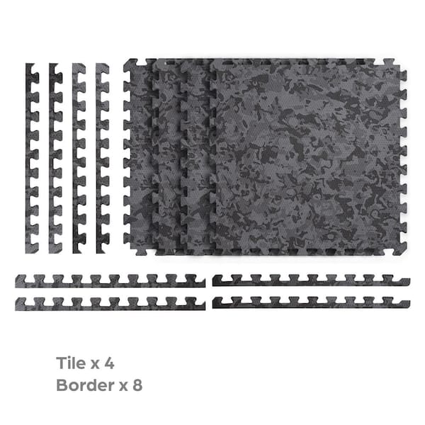 Norsk Gray Camo 25 in. x 25 in. x 0.55 in. Dual Sided Impact Foam