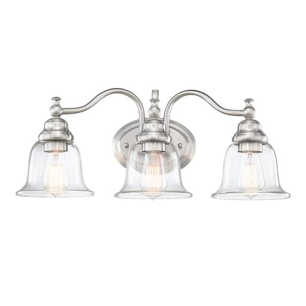 Hukoro 22.83 In. 3-Light Brushed Nickle Vanity Light F47343-VL-BN - The ...