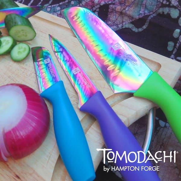 Hampton Forge Tomodachi Cutlery Set, Rainbow Black