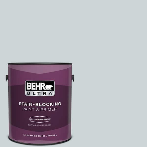 BEHR ULTRA 1 gal. #N470-1 Ash Blue Extra Durable Eggshell Enamel Interior Paint & Primer