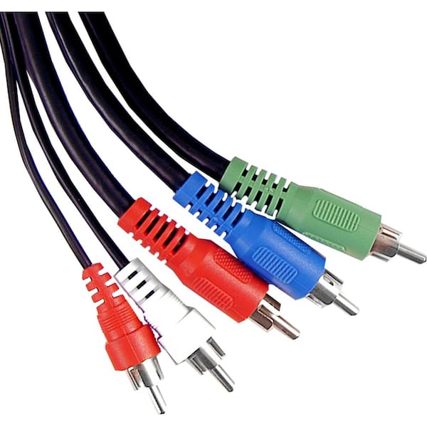 GE 6 ft. Component RCA Audio/Video Cable with Red, Green, White, and Blue Ends