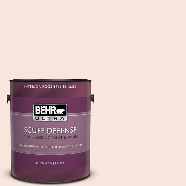 BEHR ULTRA 1 gal. #190A-1 Soft Pink Extra Durable Eggshell Enamel Interior Paint & Primer