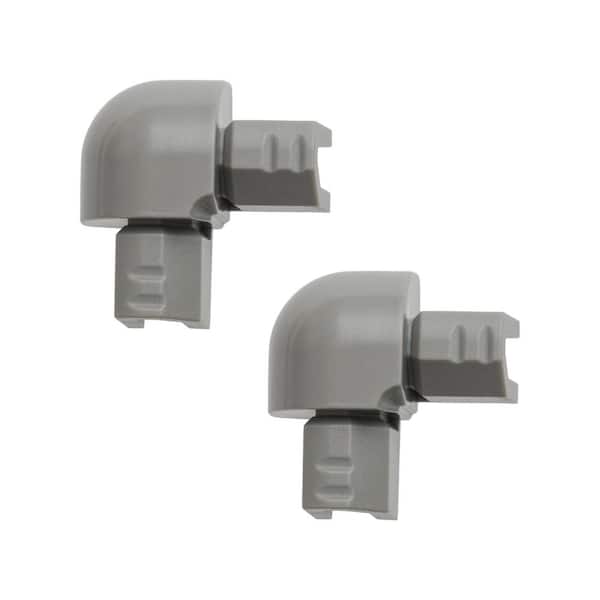 TrimMaster Stone Gray 3/8 in. Bullnose Outside Corner Tile Edging Trim, 2 Pack