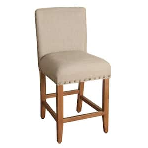 Homepop Upholstered 24 in. Slate Gray Bar Stool K7570.24-F2182 - The ...