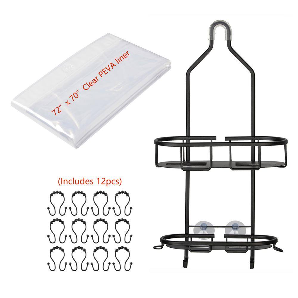 Utopia Alley Rustproof Aluminum Shower Caddy for Shower Heads, with 2