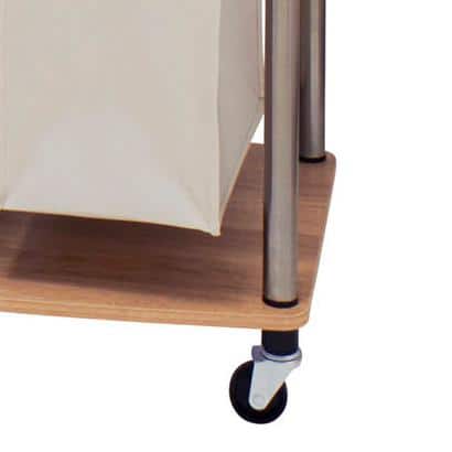 Light Ash Steel Frame Laundry Center with Wheels and Shelves