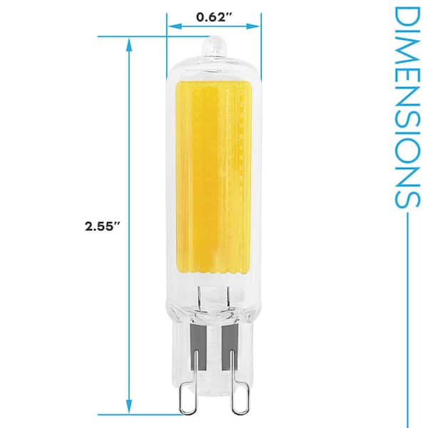 Winshine G9 LED Bulb Dimmable – 4W (40W Halogen Equivalent), 4000K Natural Daylight, 120V, 5-Pack, Bi Pin Base, 360° Beam Angle, CRI85+