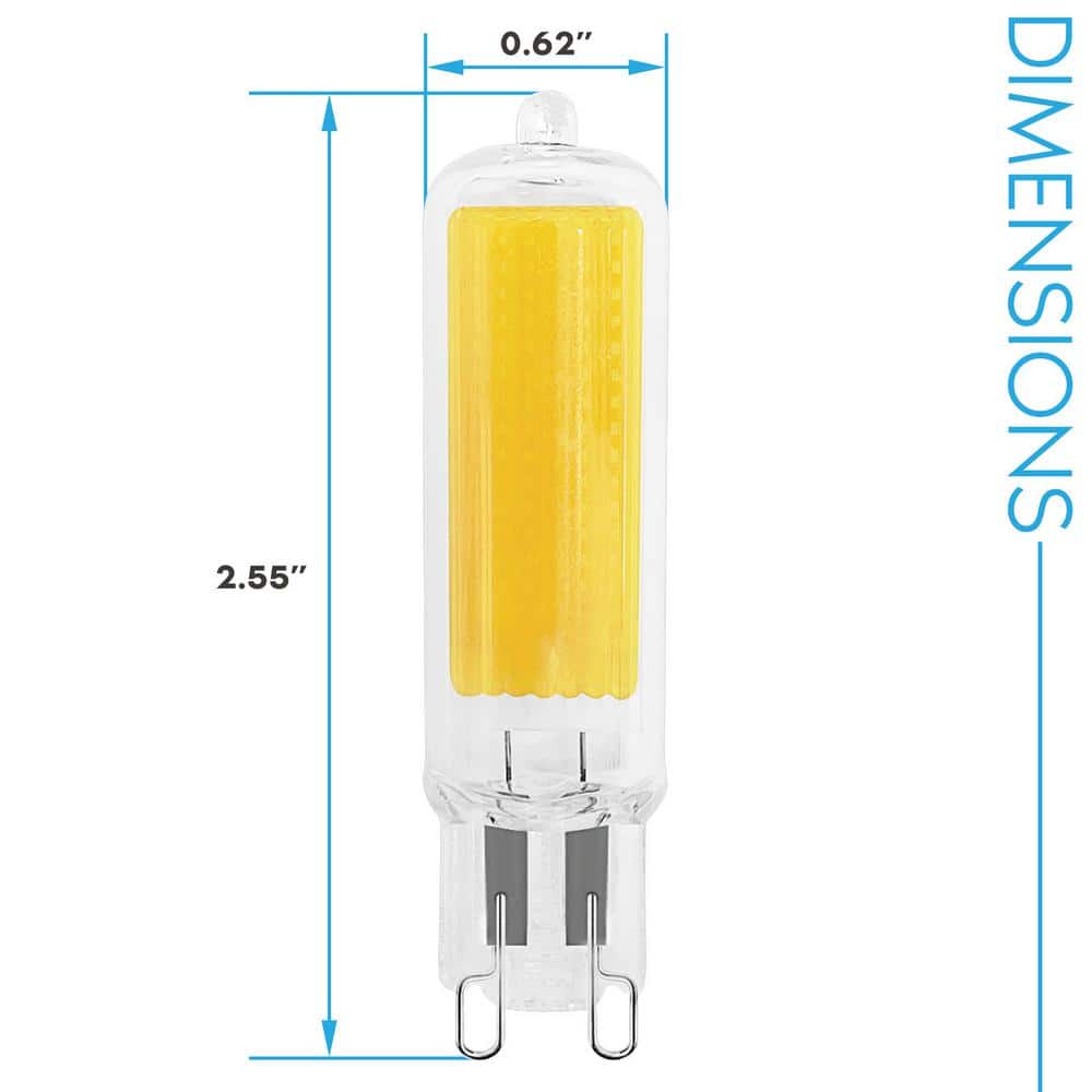 Dimmable Clear Glass Bi-Pin LED Bulbs, 50 Watt Equivalent