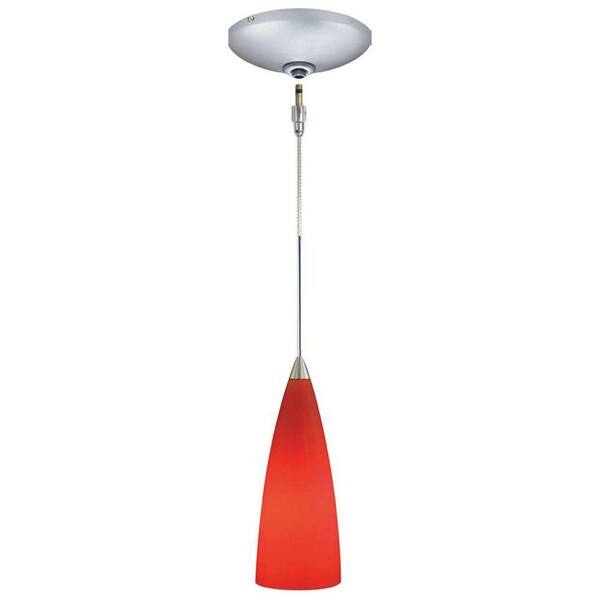 JESCO Lighting Low Voltage Quick Adapt 4 in. x 110-1/4 in. Red Pendant and Canopy Kit