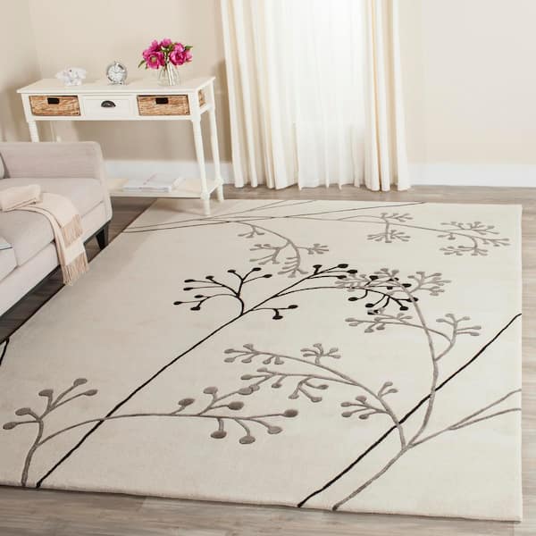 Soho 11 ft. x 15 ft. Ivory/Gray Antique Floral Area Rug