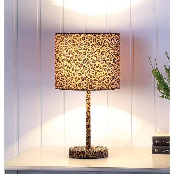 Ore International 19 25 In Leopard, Zebra Print Floor Lamp