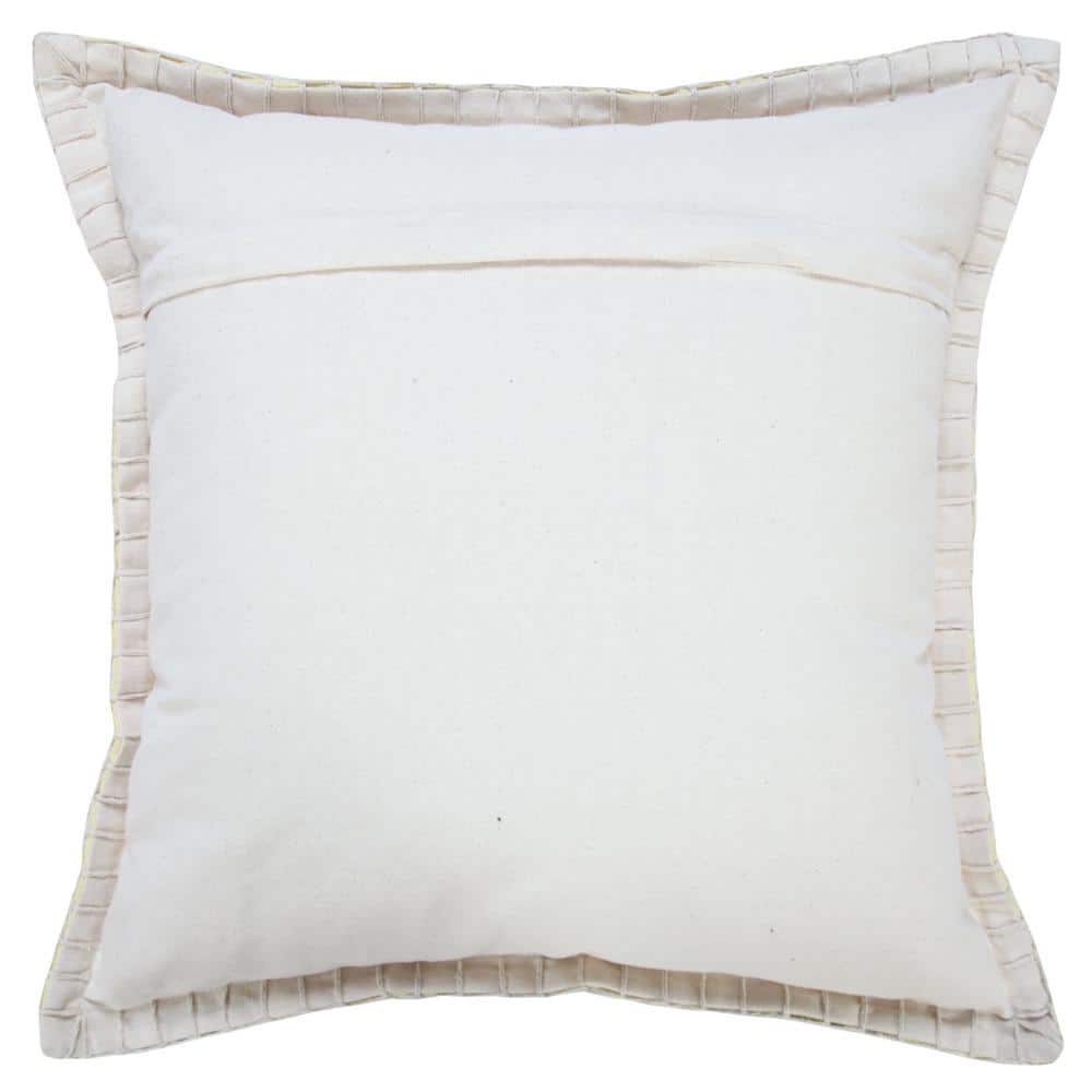 Lemonade Cotton Embroidered Square Throw Pillow Set