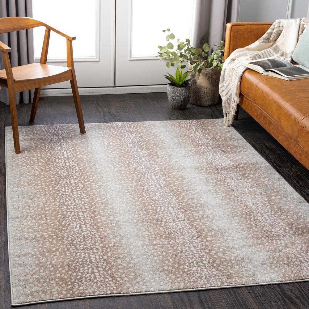 Pablo Camel and Light Gray Antelope Print Area Rug
