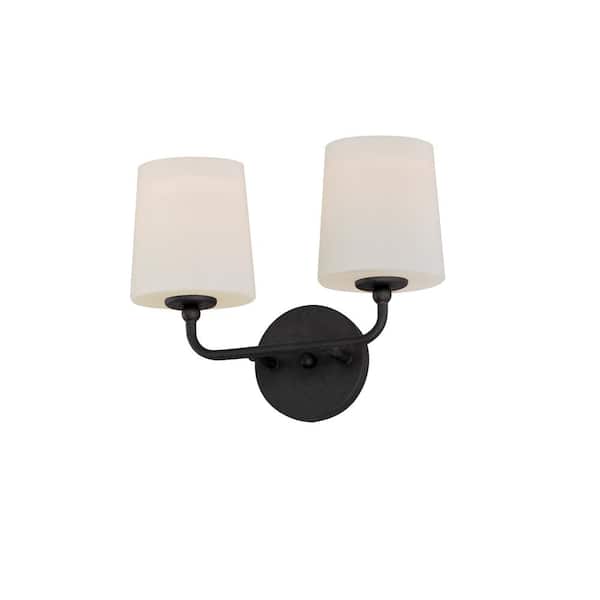 Bristol 2-Light Black Wall Sconce