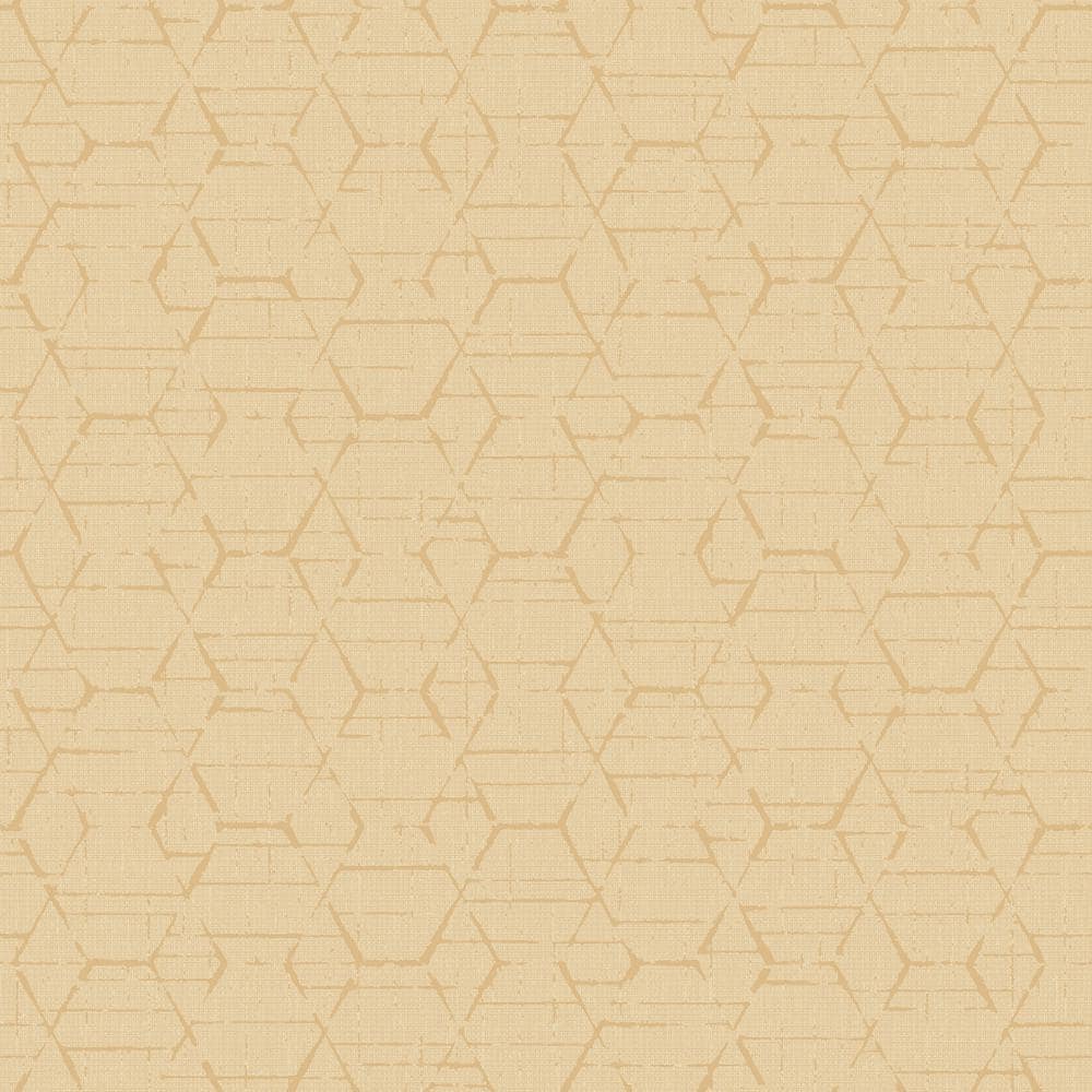Atmosphere Collection Ochre/Gold Metallic Texture Hextex Geometric Print No