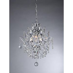 Ellaisse 3-Light Chrome Crystal Chandelier