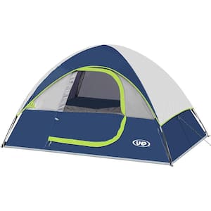 Waterproof 2-Person Polyester Camping Tent in Dark Blue