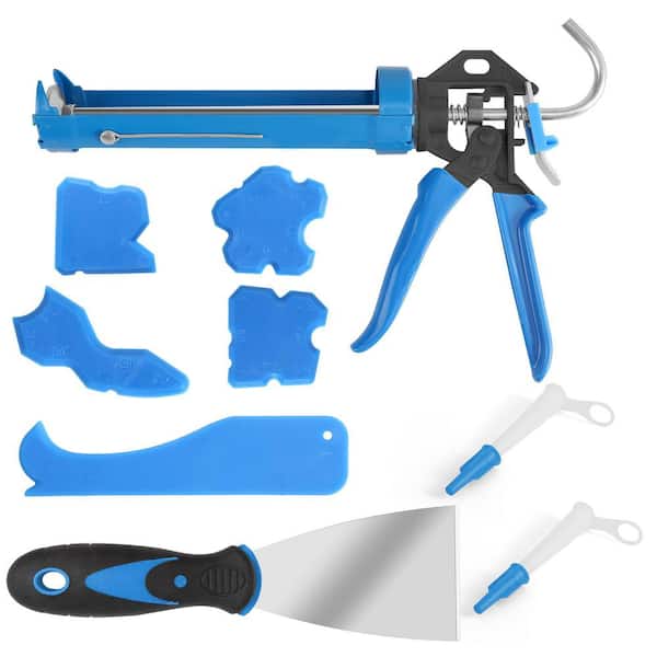 14:1 High Thrust Ratio Caulk Gun Kit Drip-Free Rotating Barrel Seal Puncture Needle for Silicone Sealant