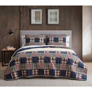 Eddie Bauer Madrona 2-Piece Blue Plaid Cotton Twin Quilt Set 215639 ...