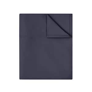 1-Piece Dark Grey, Solid 100% Organic Cotton Sheets, Queen (96 in. x 105 in.), Smooth Breathable,Super Soft,Flat Sheet