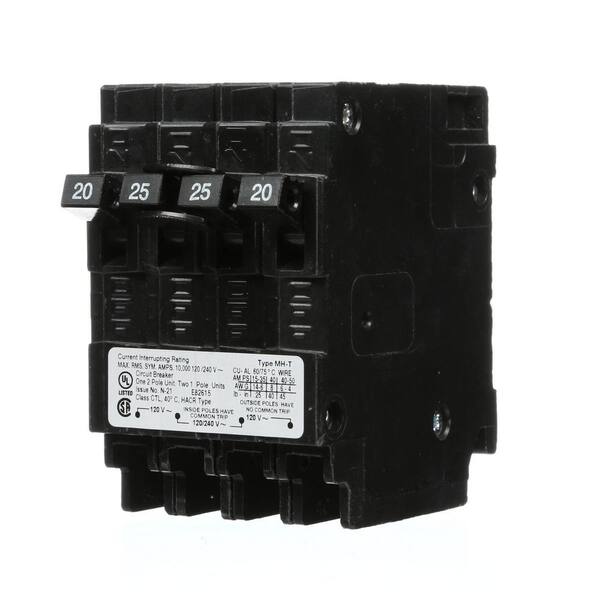 Murray 25 Amp Double-Pole and (2) 20 Amp Single-Pole Type MP-T Triplex Circuit Breaker