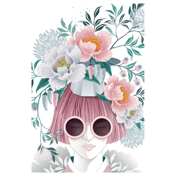 VENICE BEACH Collections Beauty from Within Flowerhead by Unknown 1 Piece Unframed Canvas Drawing Print 20 in. x 30 in.
