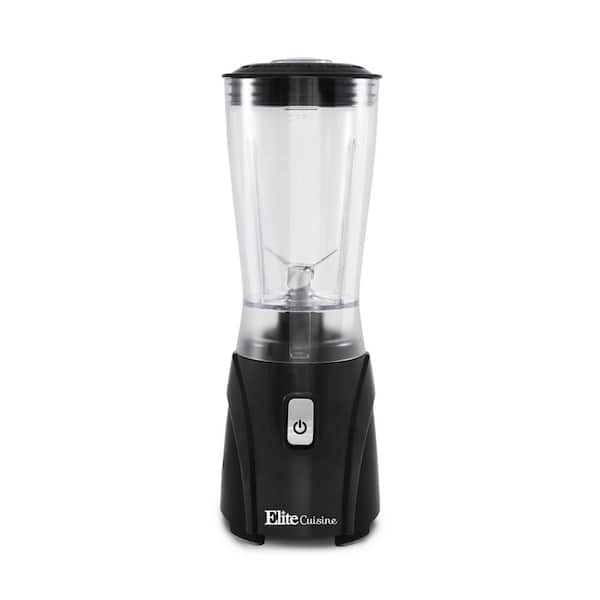 Elite Cuisine 14 Oz. Single Speed Black Personal Blender With Drink 